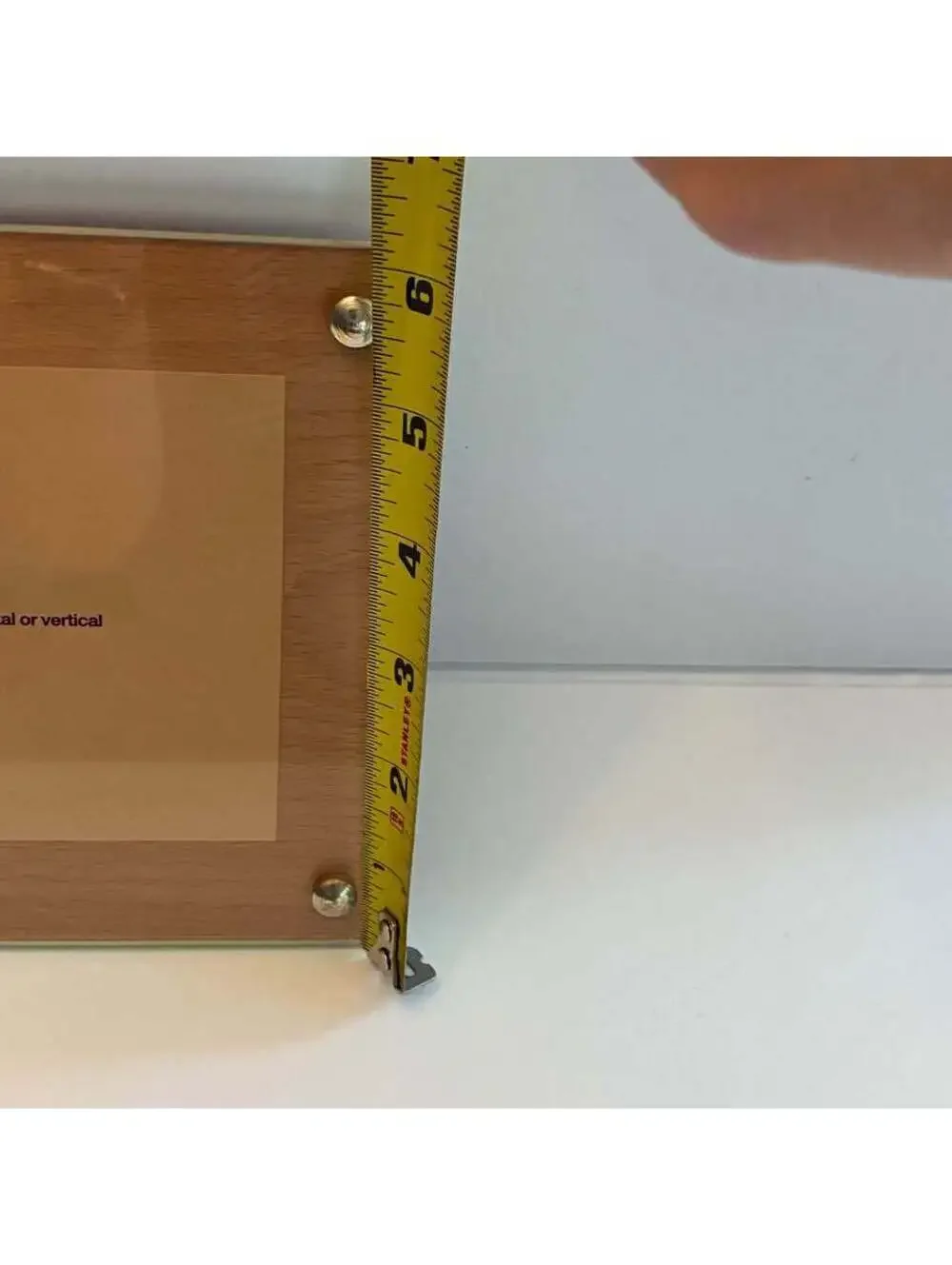 Crate & Barrel Double 4x6 Photo Wall Frame Wood Metal Modern Two Picture